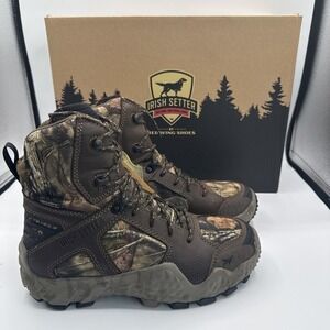 Irish Setter Boots Men's US 7.5 Brown Camo‎ Vaprtrek Waterproof Hunting Outdoors